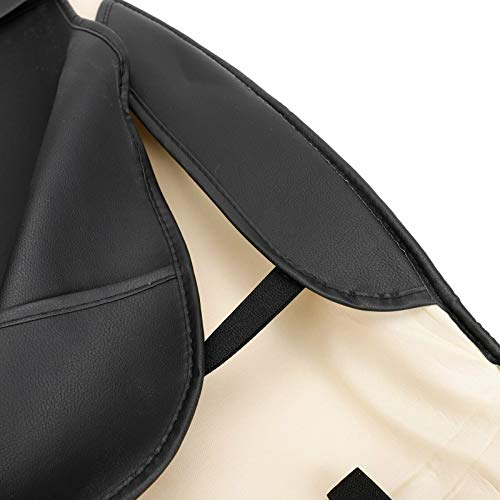 5 Seats Car Seat Cover Full Set PU Leather Front Rear w/Pillow Suitable for Year Round Use (Black/Red Line) Universal for Sedan SUV Truck - color: Black/Red Line