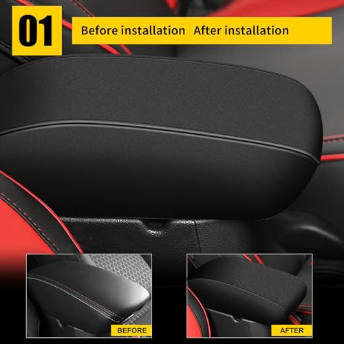 AOMSAZTO Neoprene Armrest Covers for 2015-2019 Hyundai Sonata - color: Neoprene