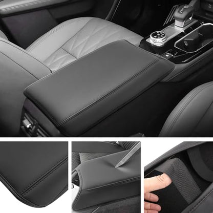 SXCY for 2025 2026 Mitsubishi Outlander Armrest Cover [Outlander Gas Only] for 2025 2026 Mitsubishi Outlander Accessories 2025 2026 Outlander Center Console Cover Middle Console Cover (Thin Cover) - color: 2025 2026 Outlander Thin Leather Cover