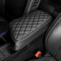 Car Armrest Cushion Cover Compatible with KIA EV6 2022-2026 Accessories, Leather Center Console Armrest Pad(Black) - color: Black, size: Size compatible with EV6 2022-2026