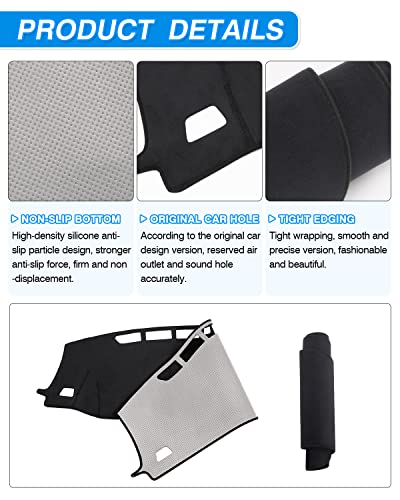 Cartist Dashboard Cover for 2019-2025 Honda Passport/ 2016-2022 Pilot/ 2017-2025 Ridgeline Accessories Dash Cover Mat Pad Anti-Slip Black(Without HUD) - size: Honda Passport 2019-2025