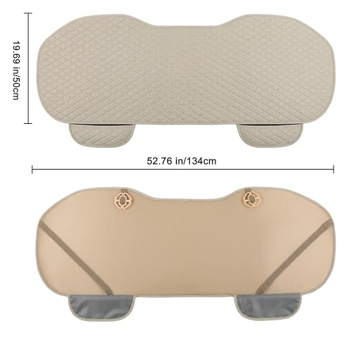 West Llama Linen Car Seat Covers,Bottom Seat Covers for Cars Include 1 Rear Bench Cover Universal Fits 90% Vehicles,SUVs,Cars,Sedans,Beige - color: C-Beige, size: 1 Rear Bench Seat Cover