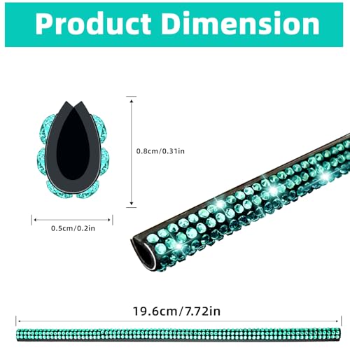 NBTEPEM Bling Car Air Conditioner Decoration Strip for Vent Outlet, 10 PCS Universal Rhinestone Car Vent Outlet Trim Decorations, Bling Interior Accessories for Women and Girls (Aquamrine) - color: Aquamarine