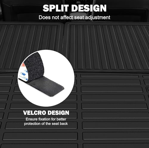 Trunk Mat & Backrest Mat Compatible with 2025 2026 Nissan Kicks, Waterproof TPE Rear Seat Back Protector with Velcro, Custom Fit All-Weather Cargo Liner(Only Fit Upper Layer) - size: for nissan 2025+