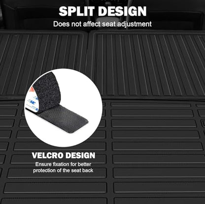 Trunk Mat & Backrest Mat Compatible with 2025 2026 Nissan Kicks, Waterproof TPE Rear Seat Back Protector with Velcro, Custom Fit All-Weather Cargo Liner(Only Fit Upper Layer) - size: for nissan 2025+