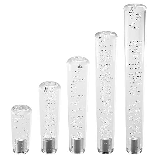 EZAUTO WRAP LED Light RGB Shift Knob Stick Crystal Transparent Bubble Gear Shifter 15cm - color: Clear w/ RGB LED LIGHT, size: 15cm