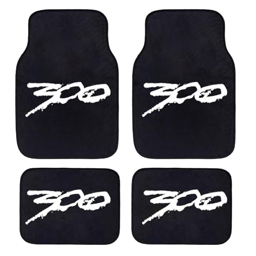 4Pcs Fabric Car Floor Mats Odorless Front&Rear Not PVC and not Rubber fit for 2005-Present Chrysler 300 Floor Mat - color: mats-300