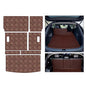 Cargo Mat Compatible with Chevy Tahoe/GMC Yukon 2021-2025 8-Seat Trunk Mat + 2ND&3RD Row Rear Backrest Mat Accessories，All Weather Premium Leather Car Trunk Liner Cover Protector
