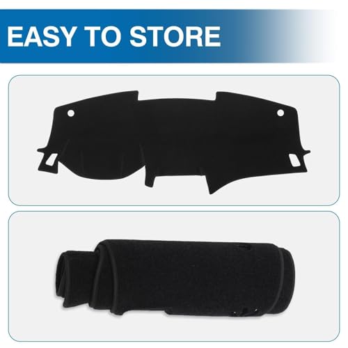 KUST Black Dash Cover for Nissan Sentra (S, SV, SR) 2020-2024 2025 2026 Non-Slip Dashboard Cover Polyester Interior for Nissan Sentra Accessories Sunshade No Glare - size: For Sentra 20-26