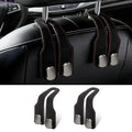 2 Pack Car Seat Headrest Hooks for Purses and Bags, Car Purse Holder With Double Metal Hooks, Headrest Back Seat Handbags Hook, Universal Car Purse Hanger, Cute Car Hanging Accessories, Black - color: 2pcs Black