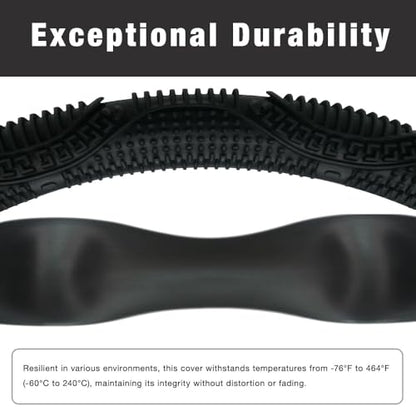 SEGADEN Massage Grip Soft Silicone Car Steering Wheel Cover Universal Anti-Slip Design 13-16 inch Protective Case Black - color: Black