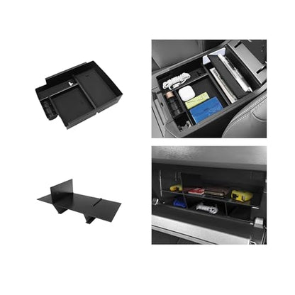 Hellet 2PCS Center Console Hidden Box Organizer Compatible with Toyota 2010-2020 2021 2022 2023 2024 4Runner Interior Accessories Glove Box Organizer - size: for Toyota 2010-2024 4runner (2PCS)