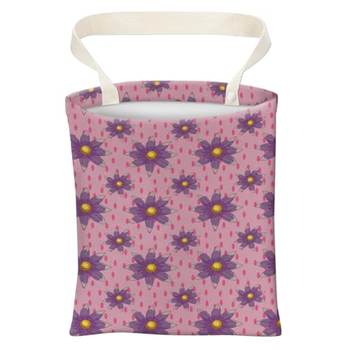 Car Trash Can, Cute Car Trash Bag, Hanging Car Organizer and Storage Bag, Trash Bin for Car Accessories, Vehicle, Travelling, Camping Cute Purple Daisy - color: Cute Purple Daisy