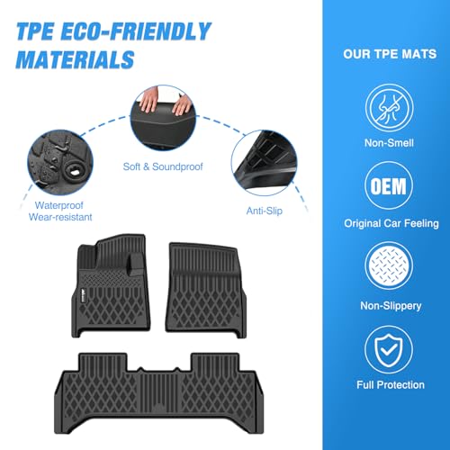 Nilight Floor Mats for Rivian R1T 2025 2026 All Weather Custom Fit Heavy Duty Floor Liners - color: 2025-2026 Rivian R1T