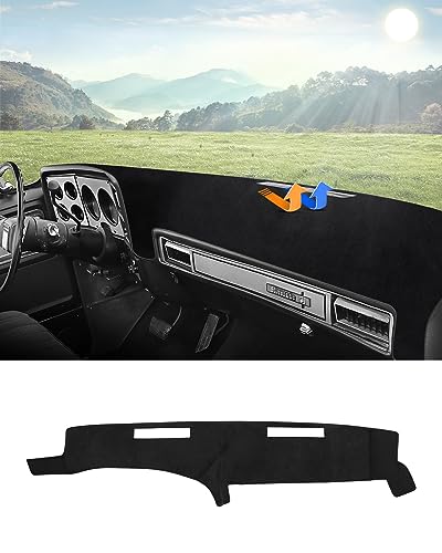 Autorder Dashboard Cover Mat Fit for 1973-1980 Chevy Chevrolet C10 C20 C30 K10 K20 K30 Suburban/1973-1978 GMC C15 C25 C35 K15 K25 K35 Accessories Dash Cover Flannel Sunshade Glare UV Rays Protector - size: 1973-1980 Chevy C/K