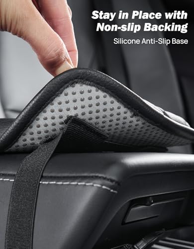 JOYTUTUS Universal Center Console Cover, Leather Arm Rest Covers Armrest Cover for Car, Middle Console Cover Lid, Car Arm Rest Cushion Pad for Most Vehicle, SUV, Car, Sedan, Car Black Accessories