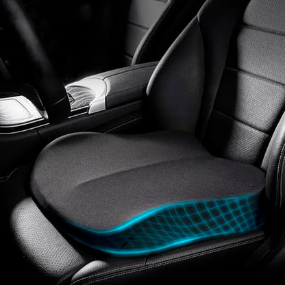 Car Seat Cushions for Driving, Comfort Memory Foam Wedge Driver Seat Cushion, Adult Booster Cushion, Adult Booster Seat for Car, Height 3.9 inch, for Car, Truck, Long Trips,Black