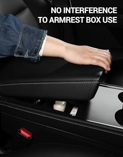 Motrobe 3PCS Tesla Model Y Model 3 Center Console Organizer Tray [Anti-Rattle Flocked] Armrest Hidden Storage Box Model Y 2021-2024 Model 3 2021-2023 Accessories [Not Fit 2024 Model 3 Highland] - size: 3PCS (For Model Y 2021-2024 & Model 3 2021-2023)