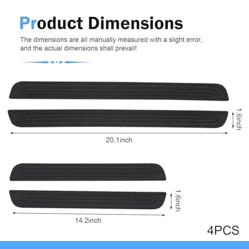 4PCS Car Door Sill Protector, PVC Anti-scratch Anti-slip Door Edge Protector, Self-adhesive Carbon Fiber Texture Exterior Accessories, for Most Cars (Black)