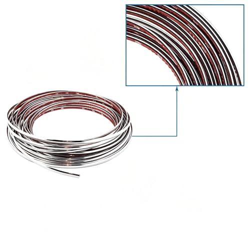 Lunsom Custom Most Chrome Plated Decoration Trim Strip Line, Car Door Fender Interior DIY Moulding Trimming Strip for Most Vehicle (12M x 6MM)