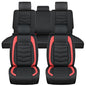Nilight Car Seat Covers Custom Fit 2008-2024 Toyota Tundra Double CrewMax Cab Waterproof Faux Leather Cushion Full Set with Split Bench 60/40 for SR5 Limited Platinum 1794 Edition - color: Full Sets 5 Seat, style: Toyota Tundra 2008-2024