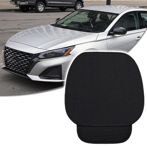 2PCS Car Seat Cushion Covers, Car Seat Cover Pad Front Bottom Protector Mat with Storage Pocket, Breathable Comfortable Auto Front Cushion Pad Mat for Most Vehicle and Office Accessories(Black)