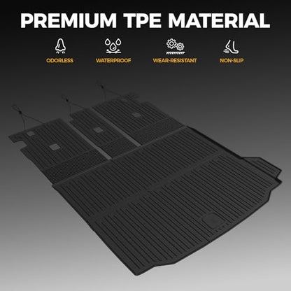Cargo Mat with Backrest Mats for 2018-2024 BMW X3, All-Weather TPE Cargo Liner Trunk Mat Seat Back Covers for BMW X3 Accessories (Not fit X3 30e)