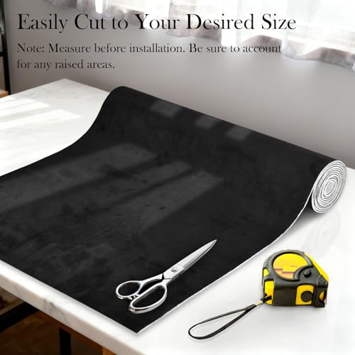 Suede Headliner Fabric for Car Roof 72"x60", 1/8" Foam Backed Black Suede Headliner Material, Soft Touch, Anti-Sag, Soundproof, Flame-Retardant Automotive Upholstery DIY Replacement - color: Black, size: 72"x60"W