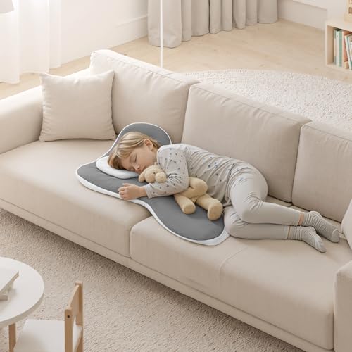 2 in1 Truck Seat Cushion and Lumbar Support Pillow Memory Foam Car Seat Cushion with Adjustable Strap for Truck Driver Long Drives, Fits Semi Truck Seat,Car,Office&Gaming Chair(Grey) - color: Grey