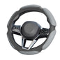Car Steering Wheel Cover, 15" Anti-Slip Steering Wheel Protector Soft Hand Pad Cushion, Breathable Ice Silk Auto Wheel Wraps Comfy Grip All-Season Protector Universal for Women Men (Grey) - color: Grey