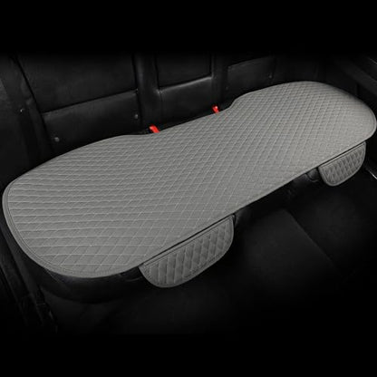 West Llama Pu Leather Car Seat Bottom Covers Protectors Include 1 Rear Bench Seat Cover Universal Fit 90% Vehicles,Gray - color: E-Gray, size: Universal Fit - Rear Only
