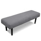 Stretch Bench Covers, Bench Cushions Covers, Printed Seat Protector, Washable Slipcover, Rectangle Cover for Dining Room, Living Room, Kitchen(Twill Grey) - color: Twill Grey