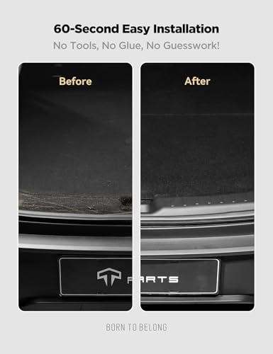 TPARTS Tailgate Threshold Cover for Tesla Model Y Juniper 2026 2025 Anti-Scratch Trunk Bumper Guard Door Sill Protector TPE Trunk Sill Guard Model Y Interior Accessories (Premium/Performance)
