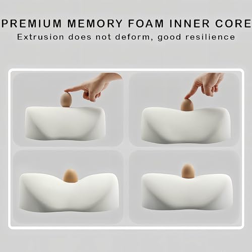 Car Headrest Neck Pillow Support Ergonomic, with Valve Stem Covers Accessory for Driving Seat Fatigue Relief Compatible with Model S X 3 Y & Cybertruck - 1 Piece - color: A. Black Ver. 3