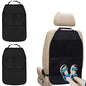 2PCS Kick Mats Back Seat Protector Back Seat Cover for Kids Feet Car Seats Kick Mat Vehicle Organizer Black Car Mats Travel Bag 2 Mesh Storage Pockets Waterproof Pad Interior Protectors