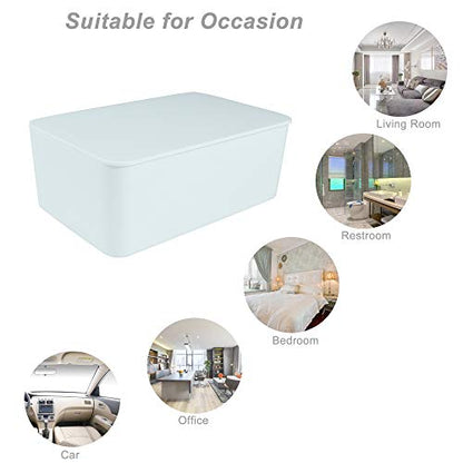 Diaper Wipes Dispenser, Tissue Storage Box Case, Wet Wipe Dispenser Holder with Lid for Home, Office, Cars (White) - color: White