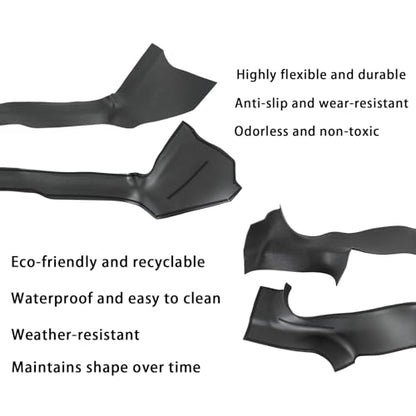 Door Entry Threshold Strip 2nd Row Seat Lower Protector for Tesla Model Y Juniper 2025 2026 Front & Rear 5PCS Door Sill Protective Cover Anti-dust Black