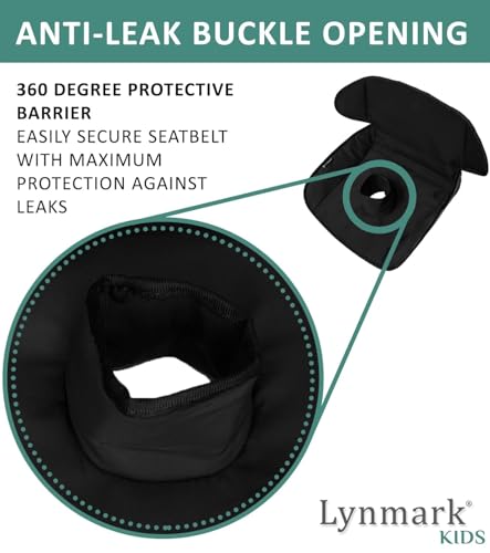 Lynmark® Potty Training Car Seat Protector Cover - Waterproof Soft Piddle Pads for Toddlers and Baby Carseat - Travel-Friendly Universal Washable Liner Mat for Spills, Nappy Leaks, Accidents - Black - color: Black