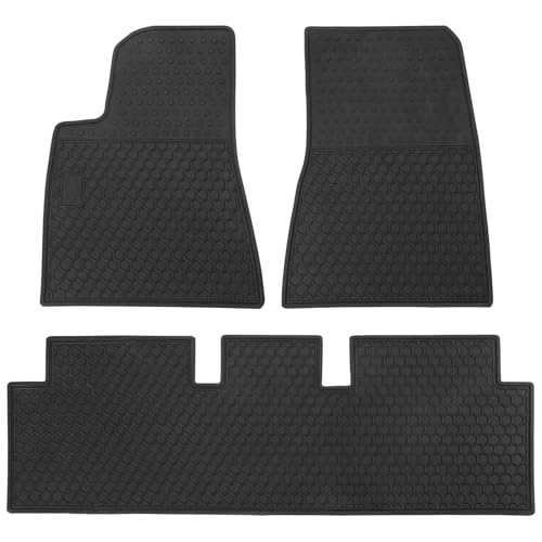 Car Floor Mats Custom Fit for Tesla Model 3 Highland 2024 2025 2026 Black Rubber Auto Liner Mats All Weather Protection Odorless - color: All Black, size: 2024-2026 Tesla Model 3 Highland