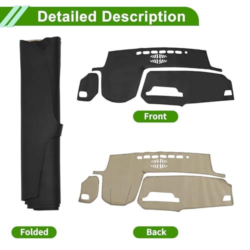 Dashboard Cover for Lexus RX 350 2020-2022 Dash Cover Mat Carpet Center Console Dash Cover Mat Car Interior Anti-Slip Faux Leather Black 1 Pc
