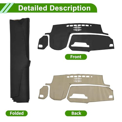 Dashboard Cover for Lexus RX 350 2020-2022 Dash Cover Mat Carpet Center Console Dash Cover Mat Car Interior Anti-Slip Faux Leather Black 1 Pc