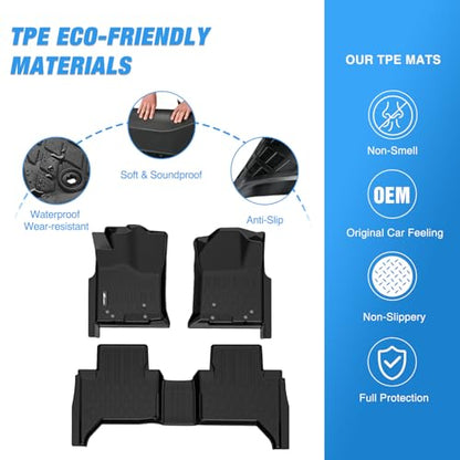 Nilight Floor Mats for Toyota Tacoma Double Cab 2005 2006 2007 2008 2009 2010 2011 2012 2013 2014 2015 All Weather Custom Fit Heavy Duty Floor Liners - color: 2005-2015 Toyota Tacoma|Double Cab
