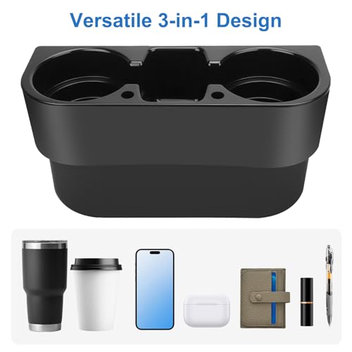 EEEKit Car Cup Holder, Car Seat Seam Wedge Cup Holder, Cell Phone Storage Organizer, Multifunction Glove Box Organizer