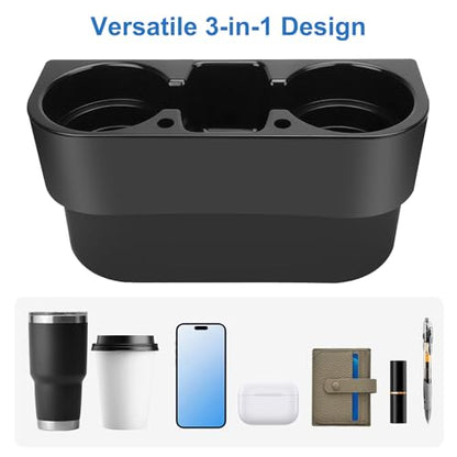 EEEKit Car Cup Holder, Car Seat Seam Wedge Cup Holder, Cell Phone Storage Organizer, Multifunction Glove Box Organizer