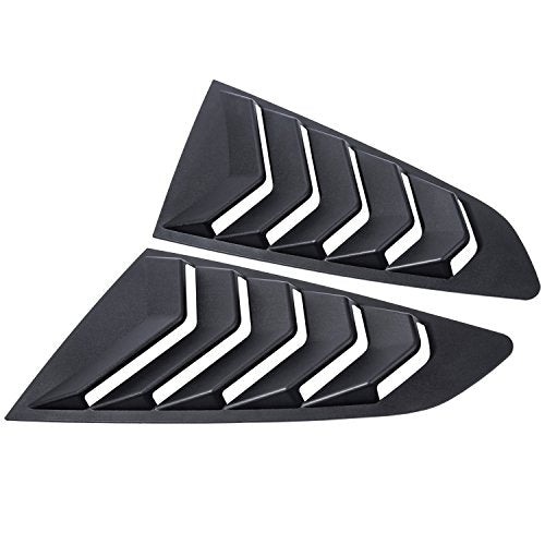 2015-2023 Rear+Side Window Louvers Windshield Sun Shade Cover Lambo Style Matte Black Compatible with Ford Mustang 2015 2016 2017 2018 2019 2020 2021 2022 2023 Complete Set … - size: 2015-2020 Rear+Side