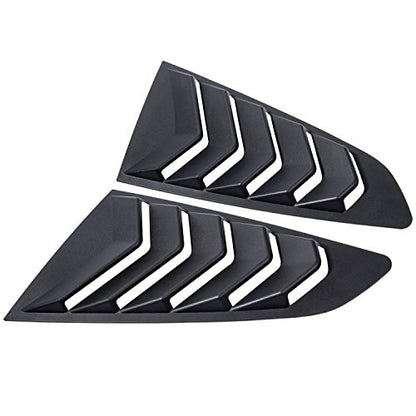 2015-2023 Rear+Side Window Louvers Windshield Sun Shade Cover Lambo Style Matte Black Compatible with Ford Mustang 2015 2016 2017 2018 2019 2020 2021 2022 2023 Complete Set … - size: 2015-2020 Rear+Side