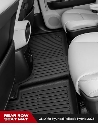 TAPTES for Hyundai Palisade Hybrid Floor Mats 2026, All Weather Car Floor Liners Rubber Carpet for Palisade Hybrid Calligraph Interior Accessories 7/8 Passenger Not Fuel Model