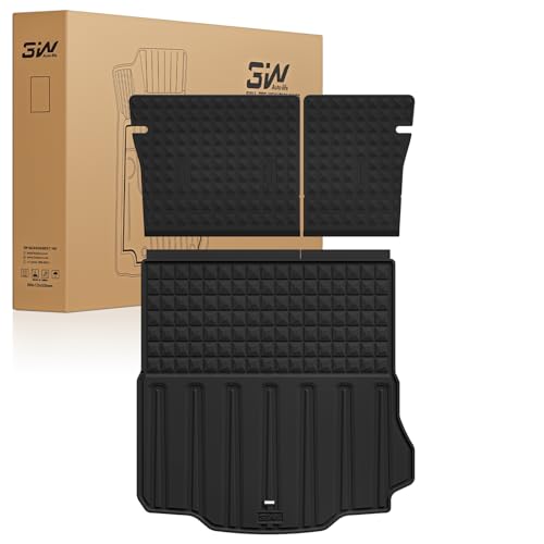 3W Seat Back Mats & Cargo Liner for 2026 2025 2024 Dodge Charger EV Accessories Floor Liners Trunk Cover Custom Fit TPE Heavy-Duty Liners - size: 2024-2026 Charger Cargo Set