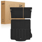 3W Seat Back Mats & Cargo Liner for 2026 2025 2024 Dodge Charger EV Accessories Floor Liners Trunk Cover Custom Fit TPE Heavy-Duty Liners - size: 2024-2026 Charger Cargo Set