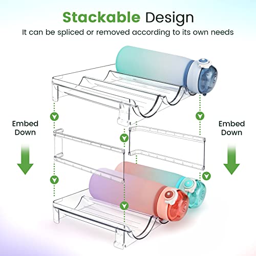 Water Bottle Organizer for Cabinet, Water Bottle Storage Organizer, 2 Packs Water Bottle Storage Rack, Water Bottle Holder for Cabinet, Stackable Water Bottle Storage Rack - size: 2 Pack